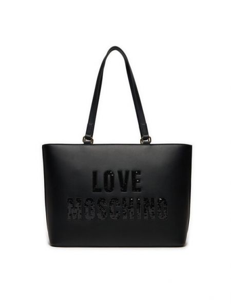 Shopper handtasche mit taschen Love Moschino schwarz