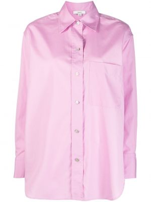Βαμβακερό πουκάμισο Vince ροζ