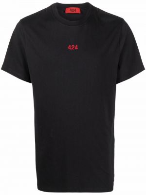Camiseta con estampado 424 negro