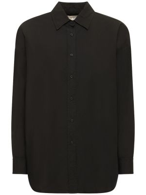 Camisa de algodón oversized Nili Lotan negro