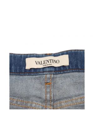 Falda de algodón Valentino Vintage azul