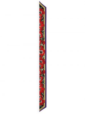 Jedwabna szal w kwiatki z nadrukiem Dolce And Gabbana fioletowa