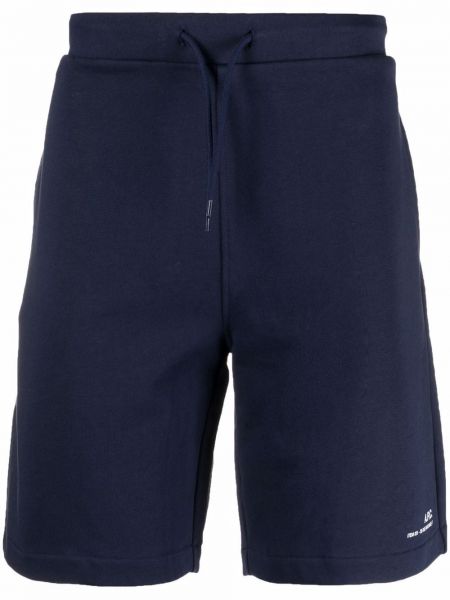 Kratke hlače s potiskom A.p.c. modra