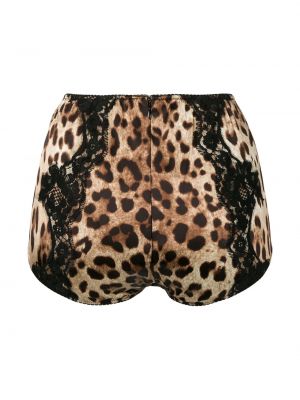 Pantalones cortos con estampado leopardo Dolce & Gabbana marrón