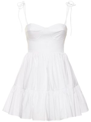 Bavlnené mini šaty Staud biela