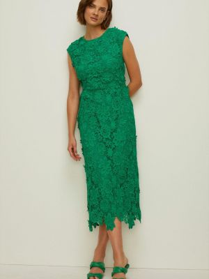 Кружевное платье миди Oasis зеленое