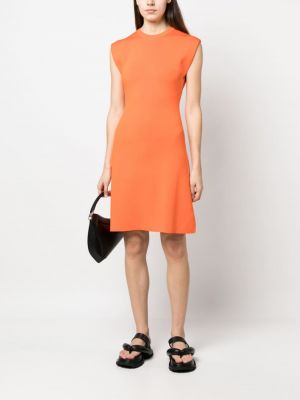 Mini šaty bez rukávů Yves Salomon oranžové