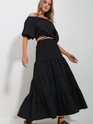 Sukně Trend Alaçatı Stili černé