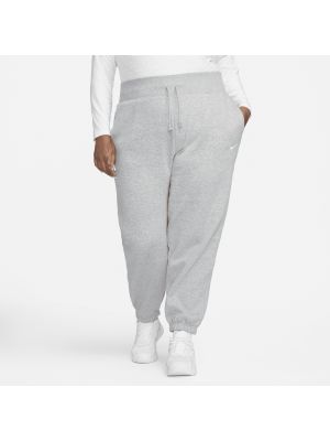 Spodnie sportowe z wysoką talią polarowe oversize Nike szare