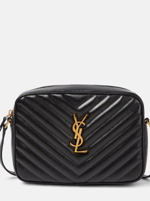 Borsa a tracolla di pelle Saint Laurent nero