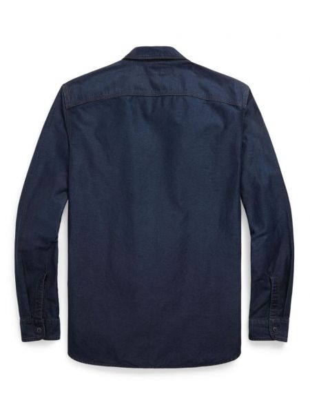 Kokvilnas lina krekls Ralph Lauren Rrl zils