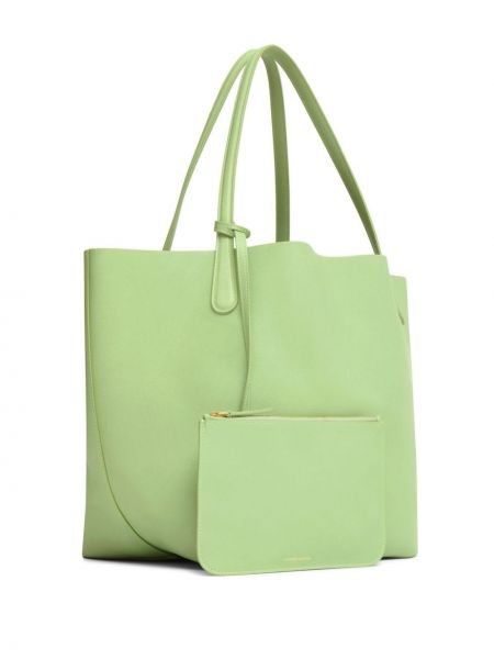 Leder shopper handtasche Mansur Gavriel grün