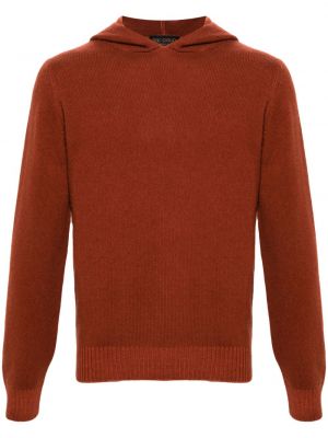 Пуловер с качулка Dell'oglio оранжево