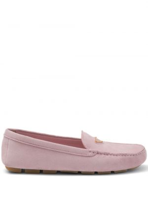 Seemisnahksed loafer-kingad Prada roosa