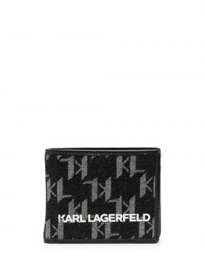 Trykt lommebok Karl Lagerfeld svart