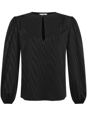 Сатенена блуза Frame черно