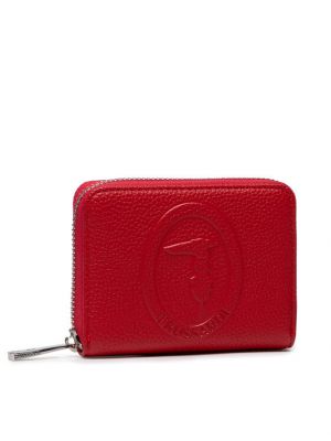 Malá peňaženka na zips Trussardi červená