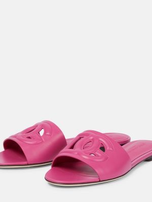 Nahast sandaalid Dolce&gabbana roosa