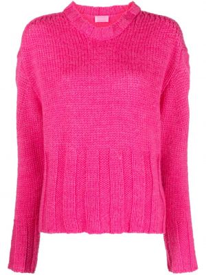 Вълнен пуловер Moncler розово