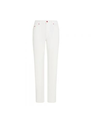 Jeans skinny slim Kiton blanc