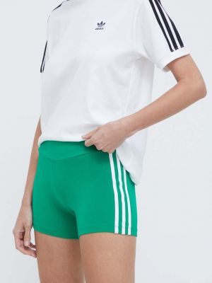 Szorty z wysoką talią Adidas Originals zielone