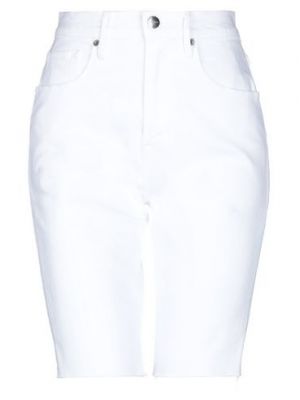Shorts di jeans di cotone Frame bianco