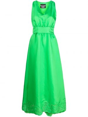Rochie midi cu croială ajustată fără mâneci cu fermoar Boutique Moschino - verde