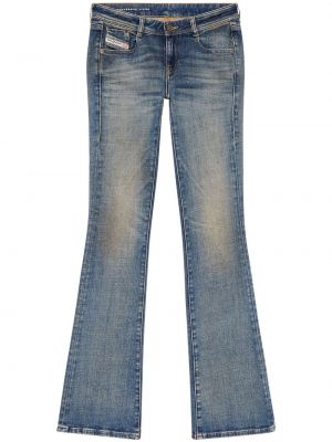 Jeans bootcut taille basse large Diesel bleu