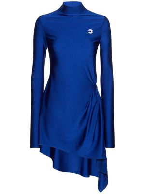 Mini vestido con cuello alto Coperni azul