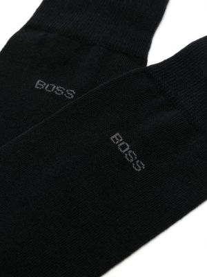 Chaussettes à imprimé Boss noir