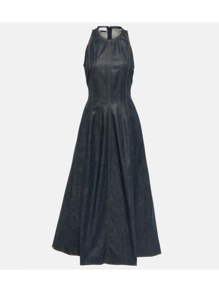 Midi šaty Brunello Cucinelli modrá