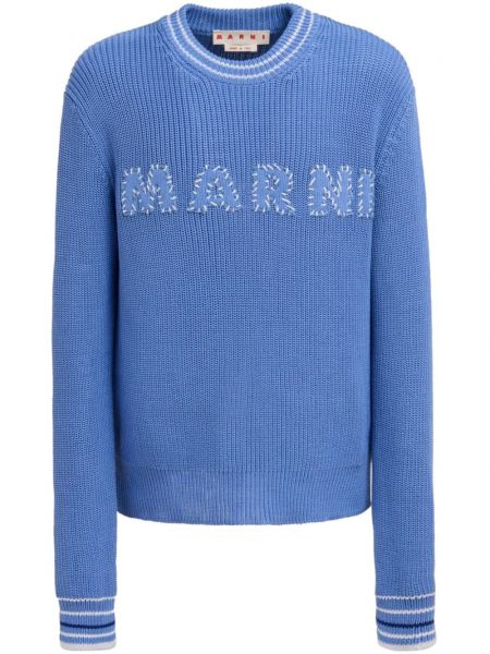 Pamučni džemper s vezom Marni