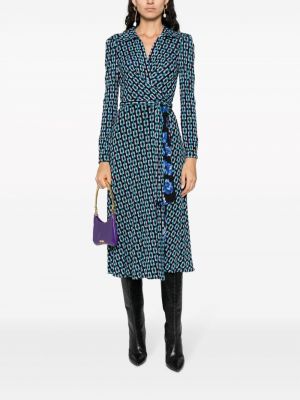 Beidseitig tragbare kleid Dvf Diane Von Furstenberg blau