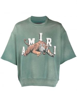 Sweatshirt mit print mit tiger streifen Amiri grün
