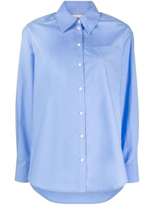 Памучна риза Claudie Pierlot синьо