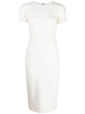 Μίντι φόρεμα από κρεπ Victoria Beckham λευκό