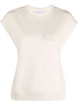 Bluza bez rękawów bawełniana Calvin Klein