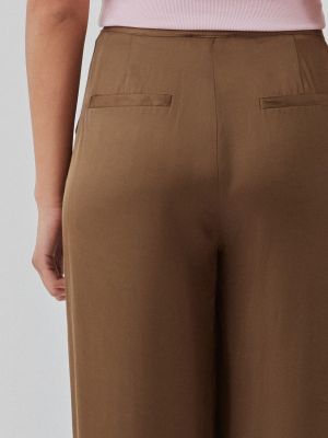 Pantaloni plissettati Modström marrone