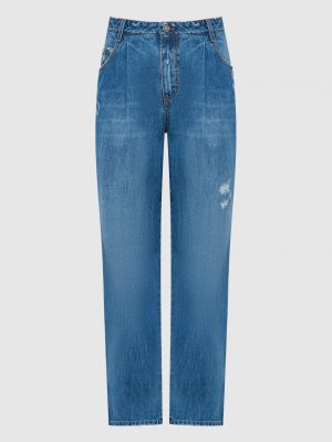 Прямі джинси з потертостями Ermanno Scervino сині