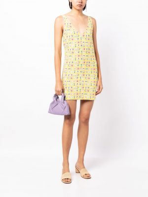 Herzmuster kleid mit print Chanel Pre-owned gelb