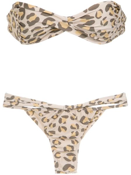 Bikini à imprimé à imprimé léopard Amir Slama