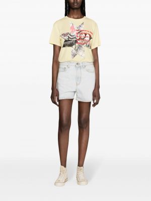 T-shirt mit print Marant Etoile gelb