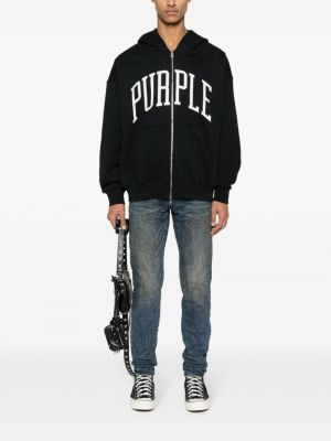 Džemperis su gobtuvu su užtrauktuku Purple Brand