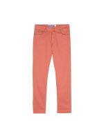 Pomarańczowe proste jeansy męskie
