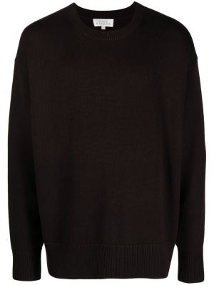 Плетен пуловер с кръгло деколте Studio Nicholson кафяво