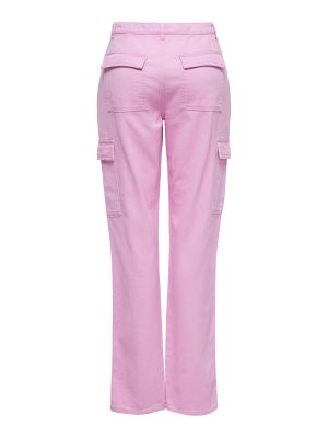 Pantaloni cu buzunare Only roz