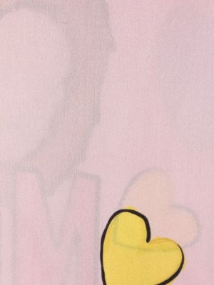 Zīda šalle ar apdruku Moschino rozā