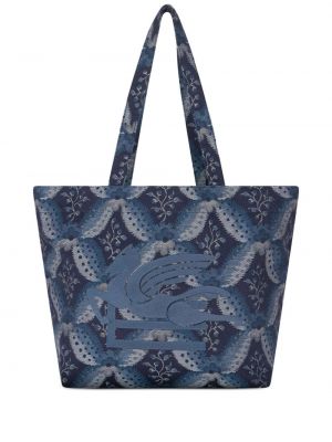 Τσάντα shopper Etro μπλε