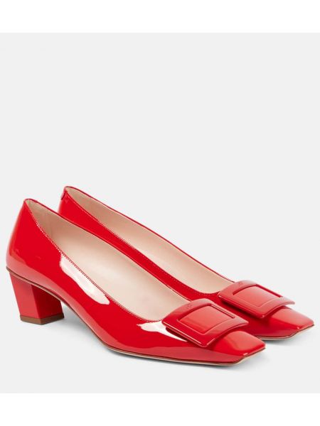 Slingback lakkskinn lær pumps Roger Vivier rød