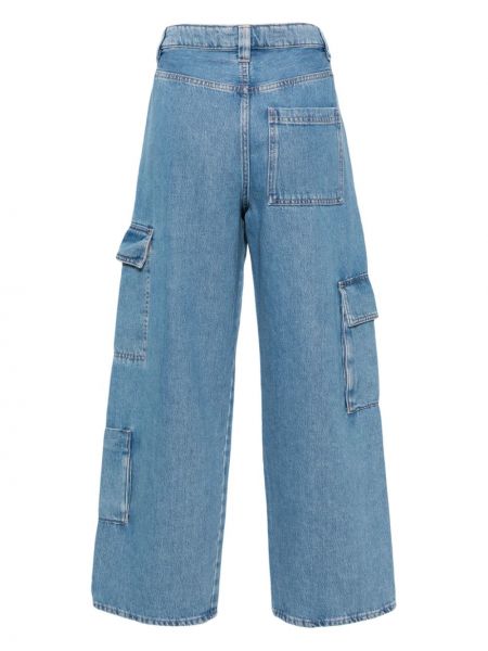 Straight fit džíny s vysokým pasem Bimba Y Lola modré